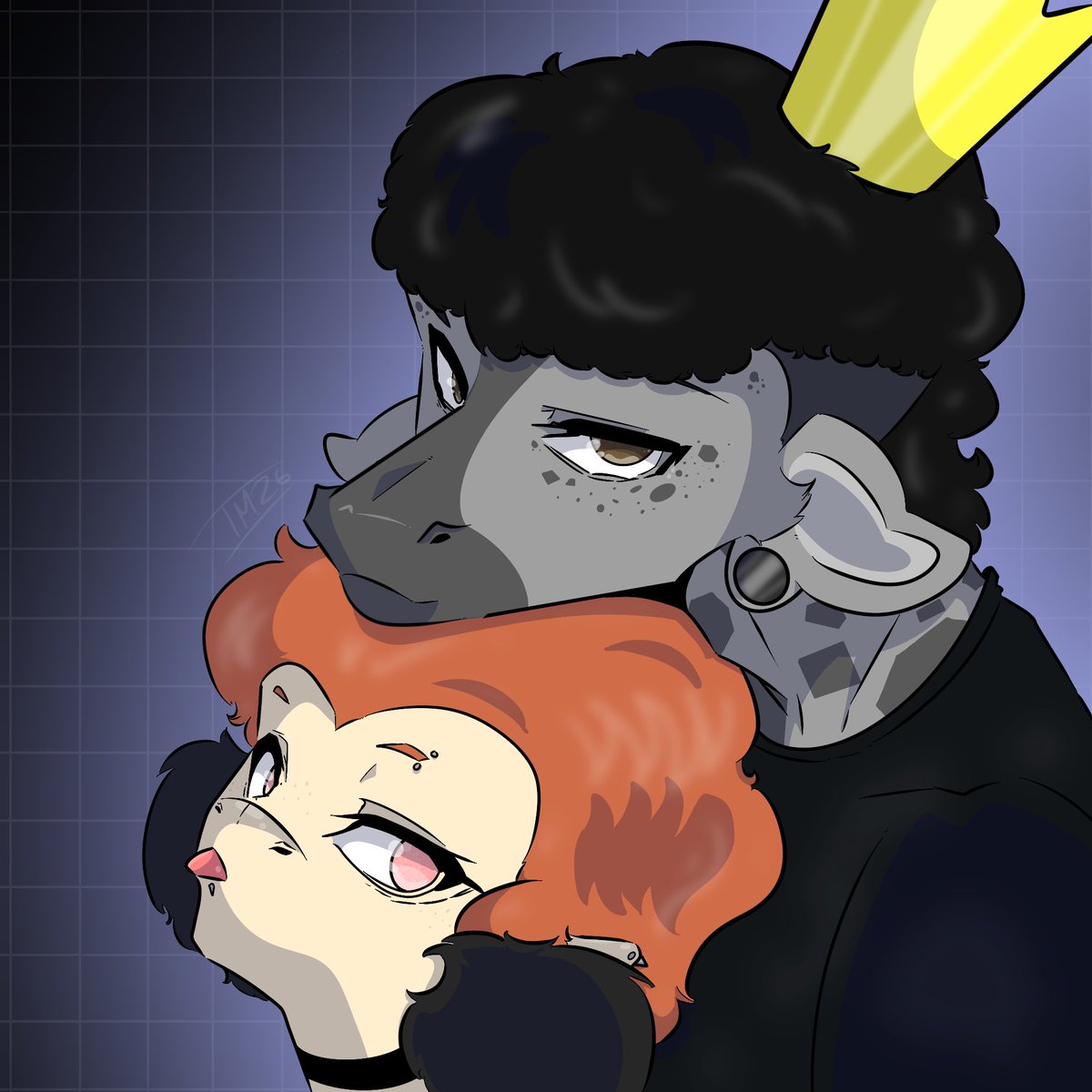 _m0rbidpup_'s tweet photo. Muahahahah I made a new sona, she’s a capuchin monkey and her name is finch , I love her (giraffe is her bf) https://t.co/aQknJJizQU