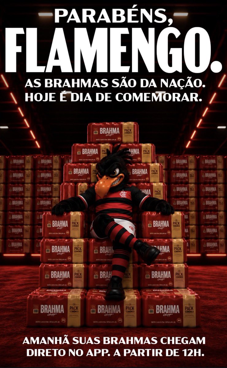 Flafocalizando's tweet photo. Info: os torcedores do Flamengo poderão pegar suas cervejas da Brahma a partir de meio-dia no app do Zé Delivery.

Ps: haverá cobrança apenas do frete e o pack é somente 1 por cpf.

📸 ig: brahmacerveja https://t.co/8SGaCFiQKt