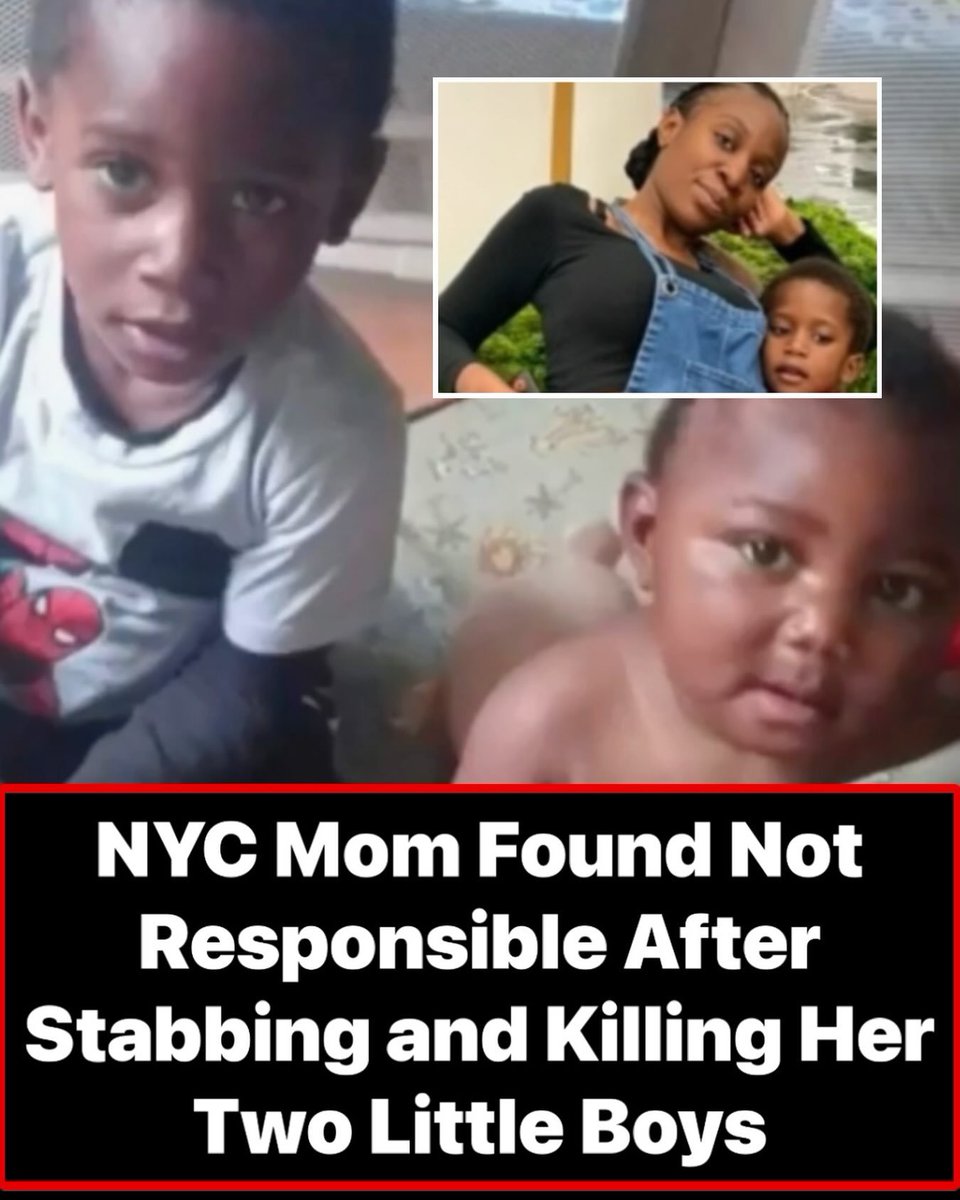 Michael951413's tweet photo. Supporting Post-Birth Abortion

NYC Mom Found Not Responsible After Stabbing and Killing Her Two Little Boys.

Dimone Fleming stabbed her sons, 3-year-old Daishawn and 11-month-old Octavius, then hid their bodies.

A judge ruled she was not responsible because of postpartum psychosis. She will not go to prison. She could be sent to a hospital if doctors say she is still mentally ill.

She had already been treated, stopped her medication, and was using marijuana daily. Doctors said she was out of touch with reality the night she killed them.

A mother who confessed to killing her babies walks free of prison on a psychosis defense.