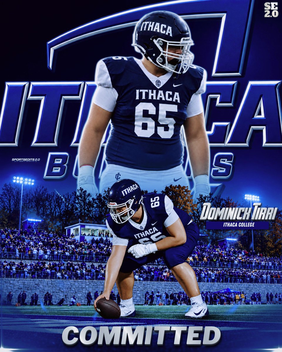 DominickTirri's tweet photo. I’m extremely blessed and excited to announce that I will be continuing my academic and football career at Ithaca College! I’m incredibly grateful to all of the coaches who have supported and believed in me throughout this journey, especially Coach Hickey and the entire North Rockland football coaching staff for their guidance and support both on and off the field. I also want to thank the entire coaching staff at Ithaca for giving me this opportunity. I’m truly thankful to everyone who has helped me reach this point.  @Coach_HickeyNR @NorthRocklandFB @Coach_Gladney @Coach_Mi11er @MaguireBrandon 

#RollBombers #commitment