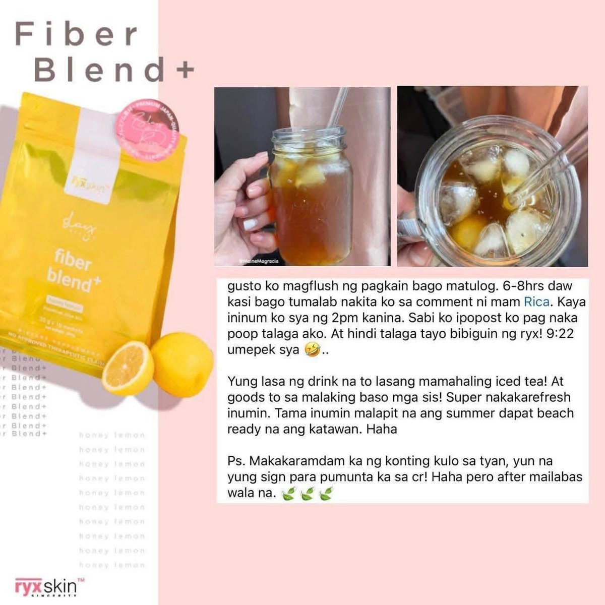 haliey_nelson's tweet photo. 🤞🏼 TODAY'S MANTRA: Choose wellness from the inside out. 😌💚
Refresh your day with RYX Fiber Blend+—a delicious honey-lemon flavored drink 🍋🍯 that's low in calories and high in fiber to support your daily wellness routine. ✨ Infused with
• https://t.co/k6n6IEuZdt