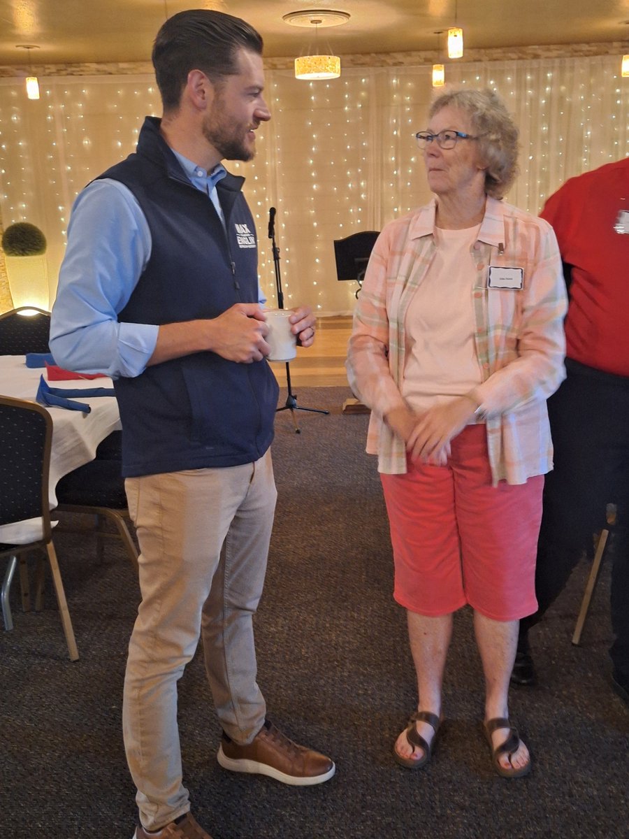 MaxForIndiana's tweet photo. A wonderful morning at the Howard County Breakfast Club! 

Thank you to Chairman Jensen Pickett for having me 🇺🇸 https://t.co/OEBIEMMIzK