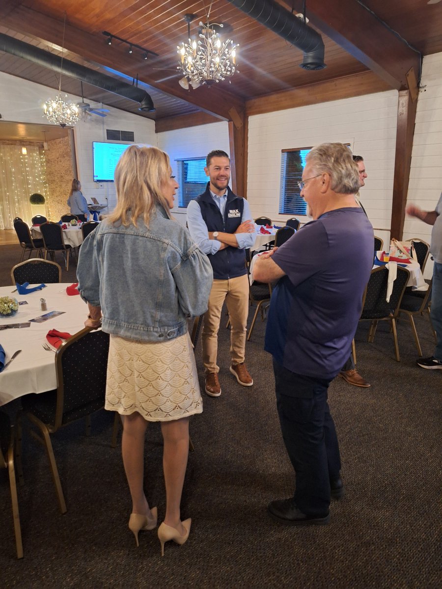 MaxForIndiana's tweet photo. A wonderful morning at the Howard County Breakfast Club! 

Thank you to Chairman Jensen Pickett for having me 🇺🇸 https://t.co/OEBIEMMIzK