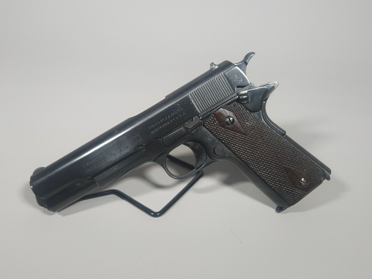Hvgun835's tweet photo. Check out this collectible Colt model of 1911 U.S. Army and United States property stamped. This particular one was manufactured in 1918, towards the end of World War I. Come check out this collector piece at High Velocity Gunworks in Napa, California. https://t.co/LF4SeUUeUj