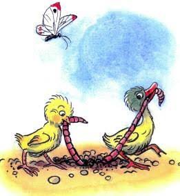 mood_rabbit's tweet photo. @toadinpot Эр добрый, у него просто суровая физиогномическая маска привычно разогнана на максимум эффекта! 

... а вот теперь я нырнула в ретеллинг Сутеева; чем, собственно, цыпленок не воробей, а утёнок - не ворон. https://t.co/hk4Dl0P6EO