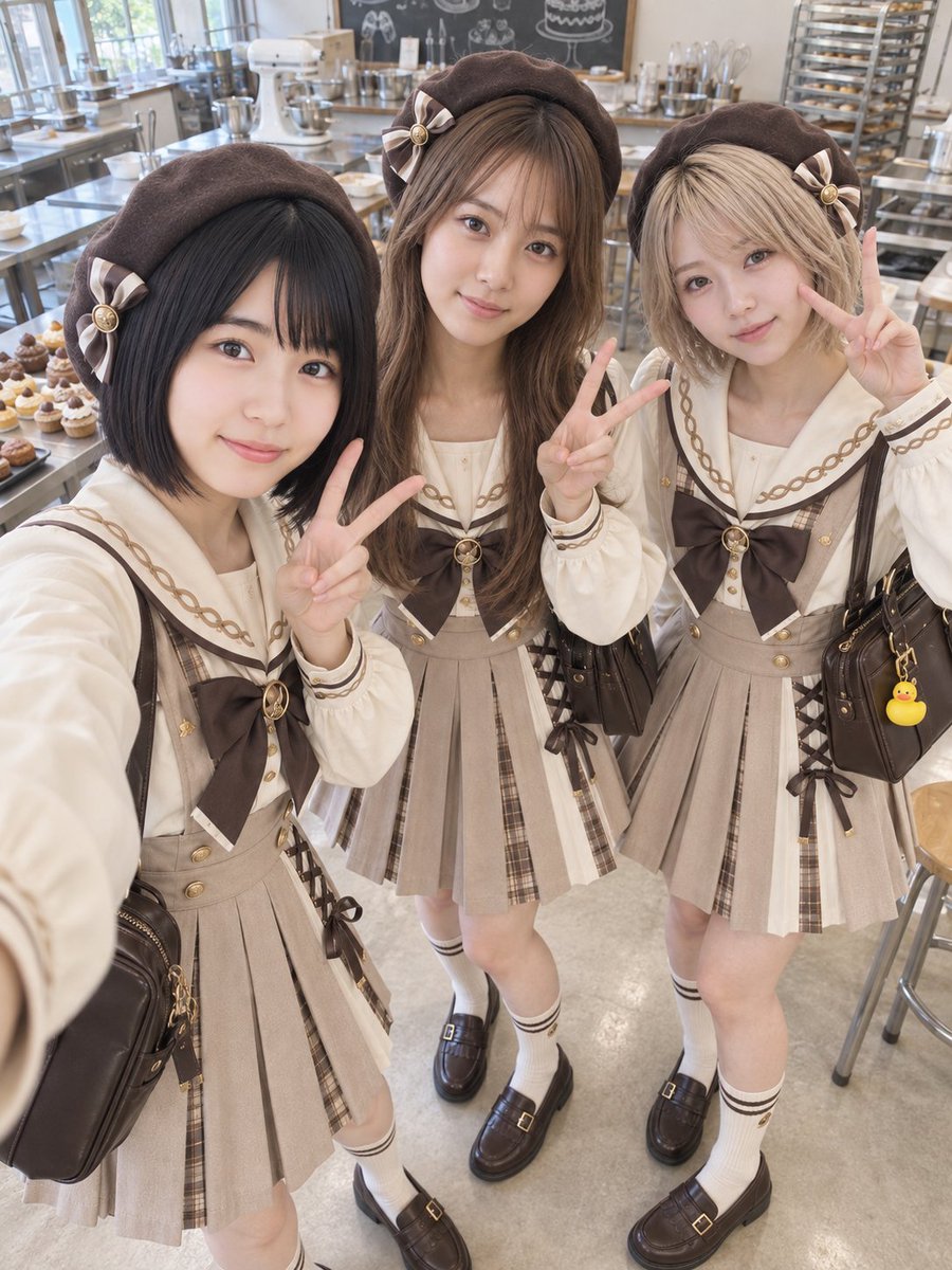 ane_delulu's tweet photo. おはようございます☀️
秋を感じない30℃超えの暑さ🫠
Design 41:🌰
暑くても🌰🌰🌰
今週もよろしくお願いします❣️
#ここらでセーラー服ナンバーワンを決めようぜ
#なかよし3人組 #ルヒア女子 https://t.co/h3DNsEMK1U