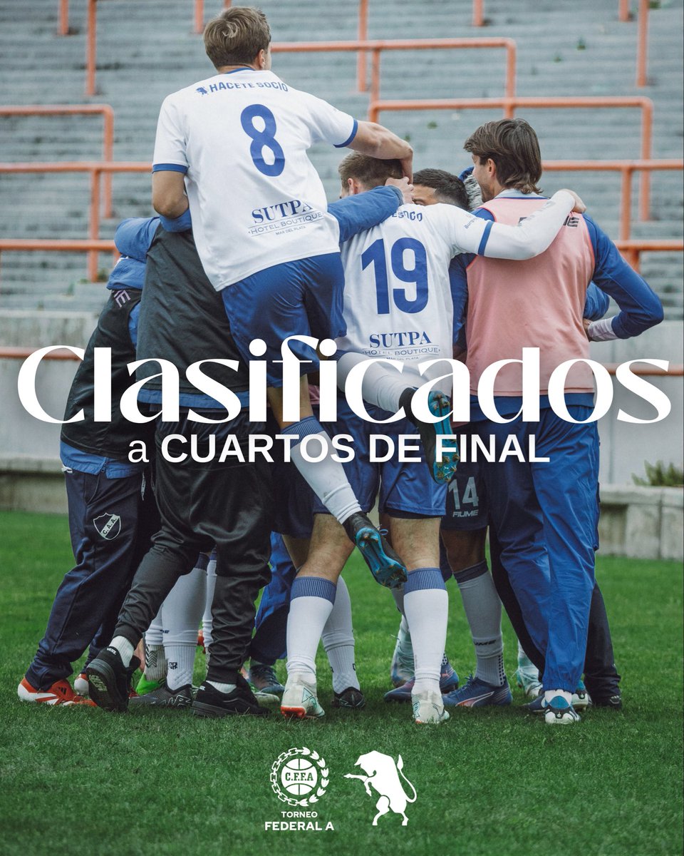 ClubAlvaOficial's tweet photo. 𝐂𝐋𝐀𝐒𝐈𝐅𝐈𝐂𝐀𝐃𝐎𝐒 𝐀 𝐂𝐔𝐀𝐑𝐓𝐎𝐒 𝐃𝐄 𝐅𝐈𝐍𝐀𝐋 🏆

Terminada la fecha, sellamos la clasificación a la Tercera Fase. Seguimos el camino del Torneo Federal "A" 2026. 

En el próximo partido vs. Olimpo (Bahía Blanca) definimos el primer puesto del grupo.

#VamosAlva 💙🤍 https://t.co/mB0V84pxTZ