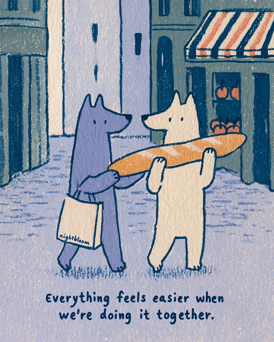 Nightbloomc's tweet photo. Everything feels easier when we’re doing it together. https://t.co/6sEoPYl9o5