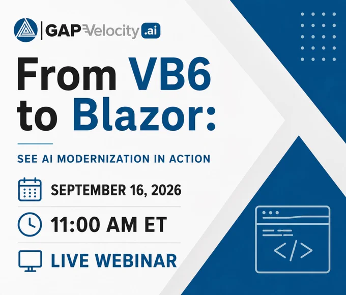 From VB6 to Blazor Modernization Webinar