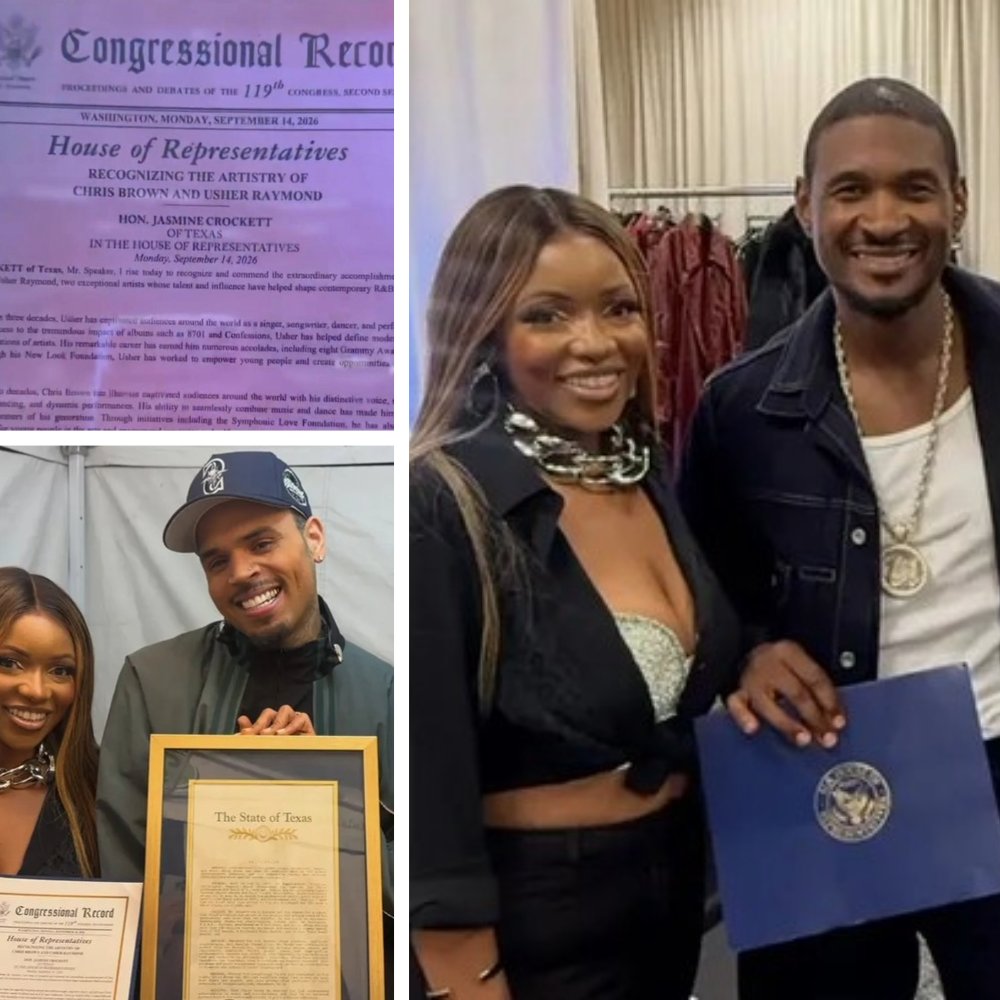 lipstickalley's tweet photo. As a congresswoman, this is such a terrible look for Jasmine Crockett. How are you going to build your entire brand on dragging Trump's character, but then turn around and honor an abuser like Chris Brown while he's actively in legal trouble for violence? And giving honor to an abuse apologist like Usher who defended Diddy a few months ago?
https://t.co/YspkCo6KFw