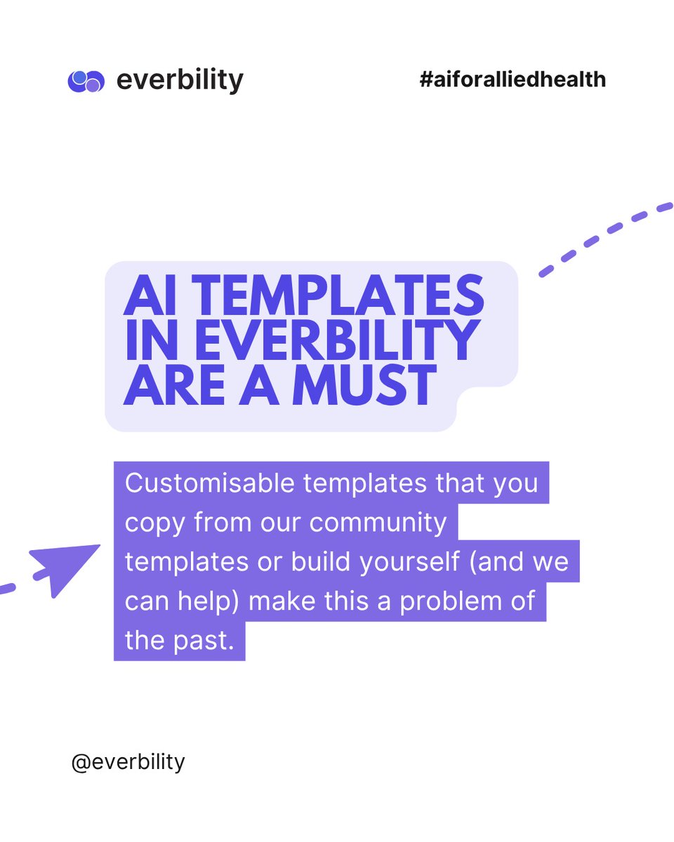 everbility's tweet photo. Tired of writing the same reports over and over?

You’re not imagining it
A lot of your documentation does repeat

That’s where templates change everything

Then layer AI on top with Everbility https://t.co/gp02pJvGb8