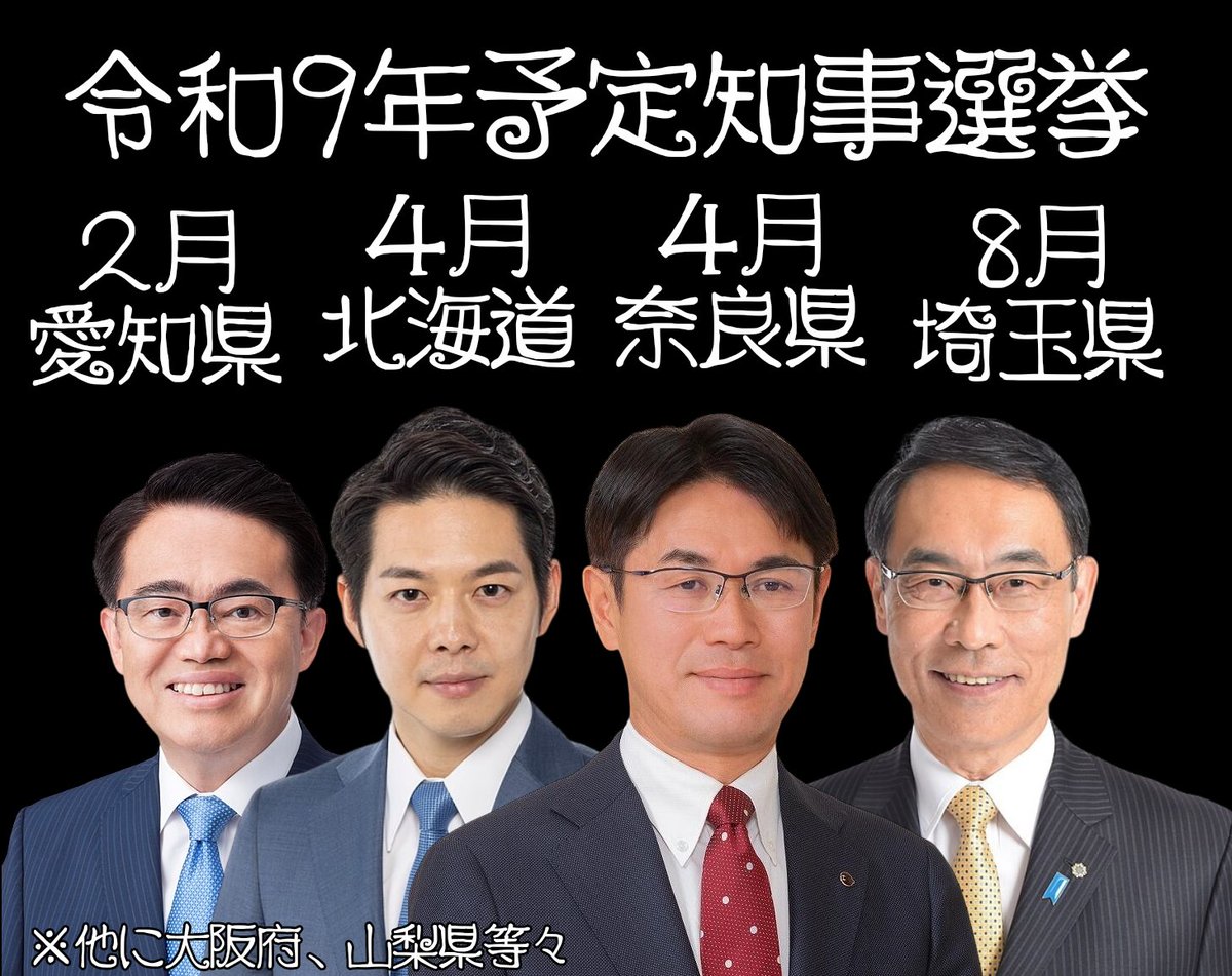 kakoeshi's tweet photo. 沖縄県知事選挙は未来を真剣に考える県民の皆さんの高い投票率によって現職の牙城を崩す選挙結果となりました。

さて、統一地方選がある令和9年度も注目の知事選挙が目白押しです。沖縄県の後に続き頑張ってまいりましょう💪 https://t.co/fFfTDE16IL