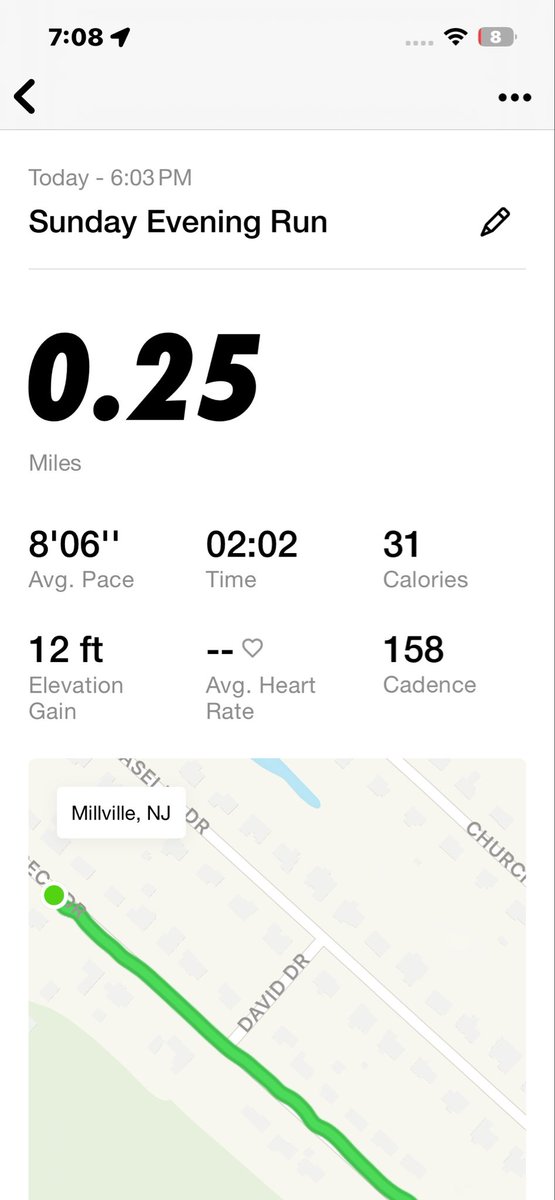 TanyellWalker28's tweet photo. I ended my day off with a good run! 1.27m 
@SouthJerseyAs @CoastRecruits @DirectRecruits @TopPreps @ALLNJSoftball https://t.co/TsVX9NpnQO