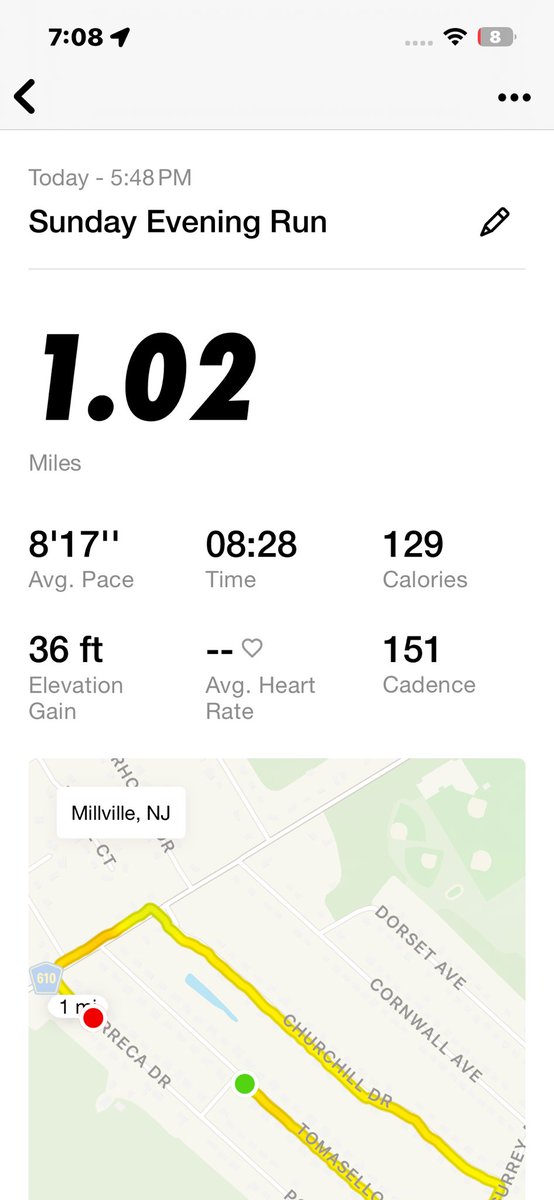 TanyellWalker28's tweet photo. I ended my day off with a good run! 1.27m 
@SouthJerseyAs @CoastRecruits @DirectRecruits @TopPreps @ALLNJSoftball https://t.co/TsVX9NpnQO