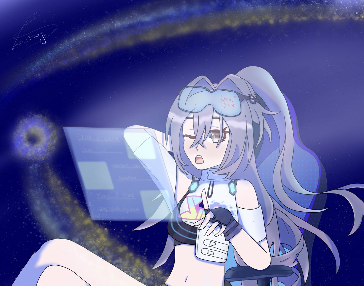 StarStrayVT's tweet photo. Someone said Silver Wolf?✨💙

#silverwolf #honkaistarrail #honkaifanart #digitalartist #Silverwolffanart https://t.co/6TnsdlLf2d