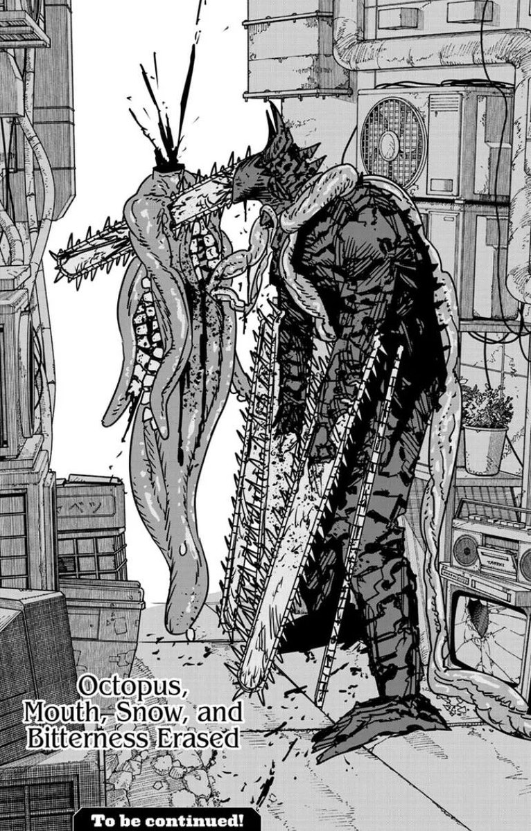MissingConcept's tweet photo. @brenrard98195 

* Pochita is eating while he has an unexpected guest * https://t.co/oznMWHOk97