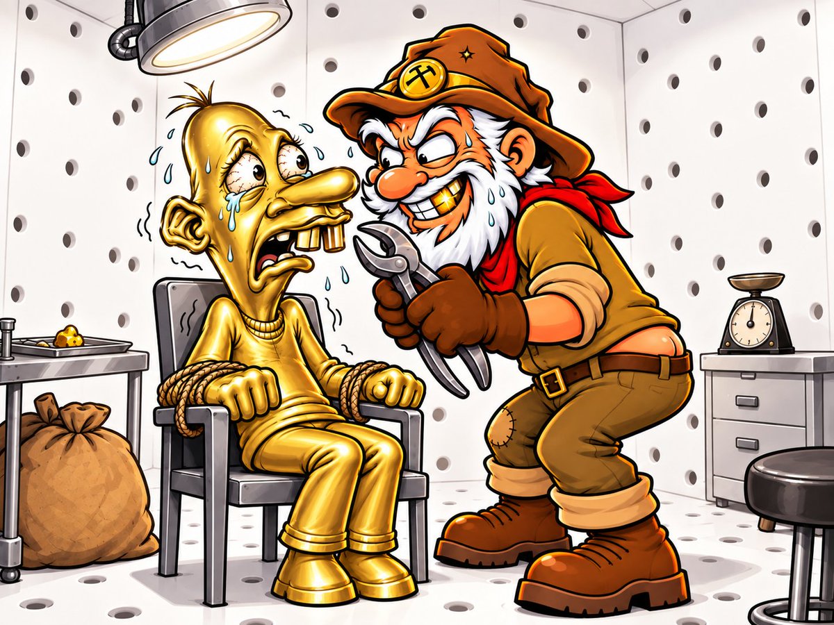OldJimCoin's tweet photo. POV: Old Jim discovers his competitor is made of gold. 💀⛏️

Competition ❌
 Untapped reserves ✅
Hold $OLDJIM → earn GLDx.

Who's next ? https://t.co/l2Tf1J7Pxi