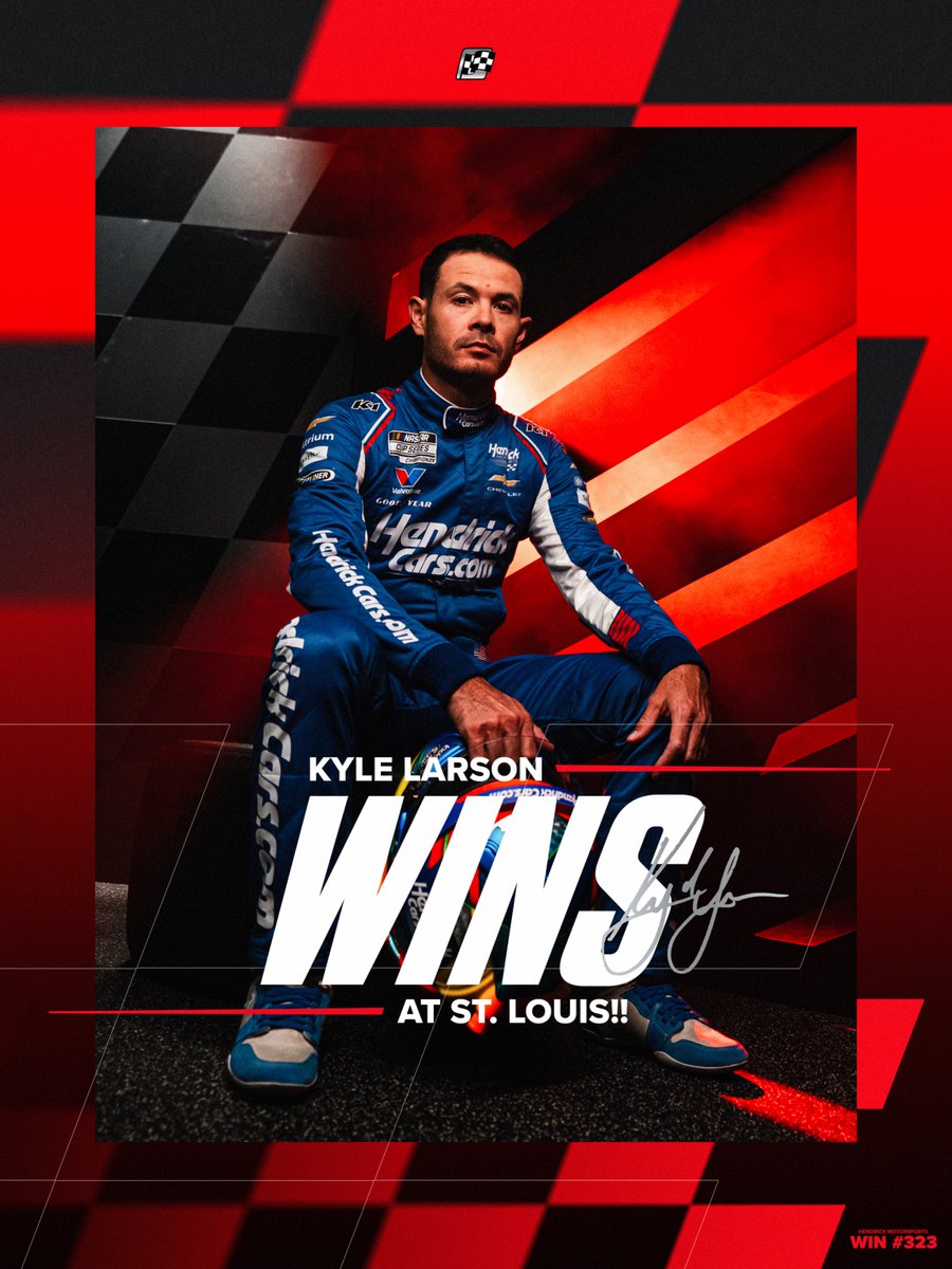 TeamHendrick's tweet photo. KYLE LARSON WINS IN ST. LOUIS!!!! https://t.co/EfIBFnUTiH