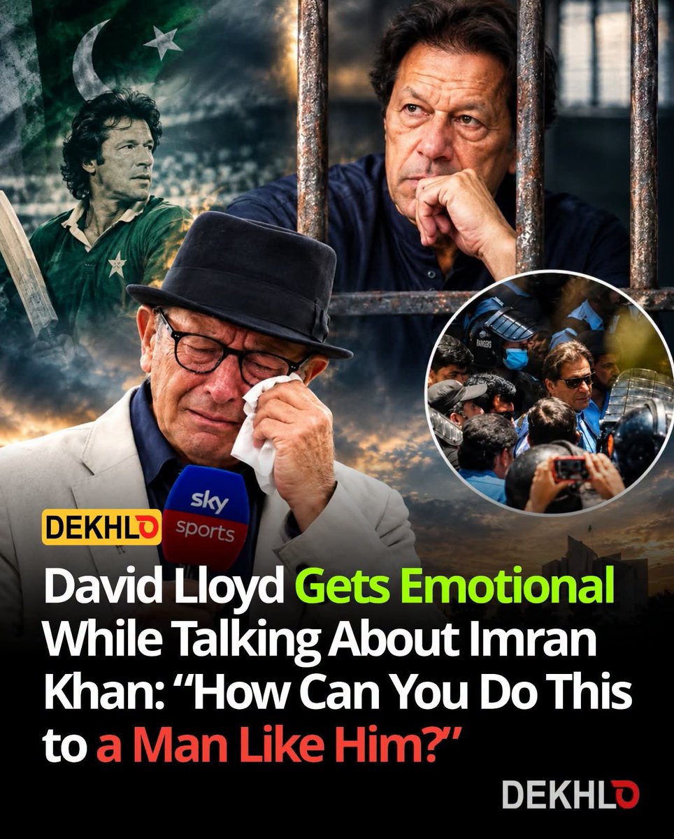 MaidahMuhammad's tweet photo. Former England cricketer David Lloyd spoke positively about Imran Khan during a discussion around Pakistan and England cricket. Lloyd praised Khan’s character, integrity and lasting impact on international cricket, while also expressing concern over what he has faced in Pakistan. He also highlighted Khan’s role in pushing for neutral umpires in international cricket.

Disclaimer: This content is shared solely for awareness, educational, public information, and journalistic purposes. Image is AI generated and used for refrence purposes only.