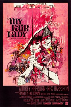 DevanNava's tweet photo. Started watching this this week (it's a long movie) and it's actually one of the weirdest old movies I've ever seen. Professor Higgins is soo dastardly and Eliza, as played by Audrey Hepburn, is chaotic, dramatic, stubborn and naive. It's very entertaining. https://t.co/MpCBglWwAf