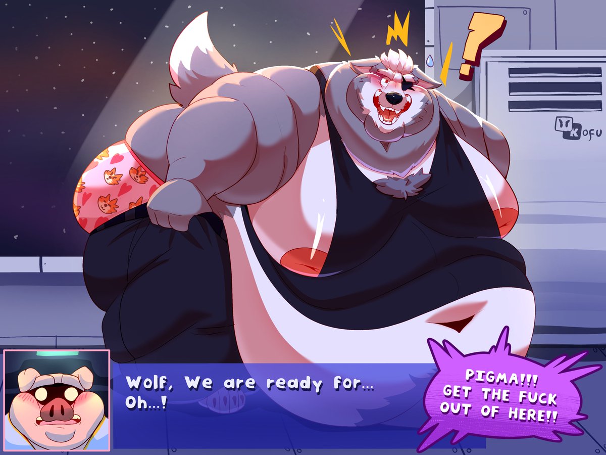 IIIchubbyBear's tweet photo. 🐷 "huh... Why your underwear has the face of-...?"

🐺 " I said GET OUT!"

(yeah not me forgetting to post this one for MONTHS haha... sorry :p) https://t.co/adxhULSd6F
