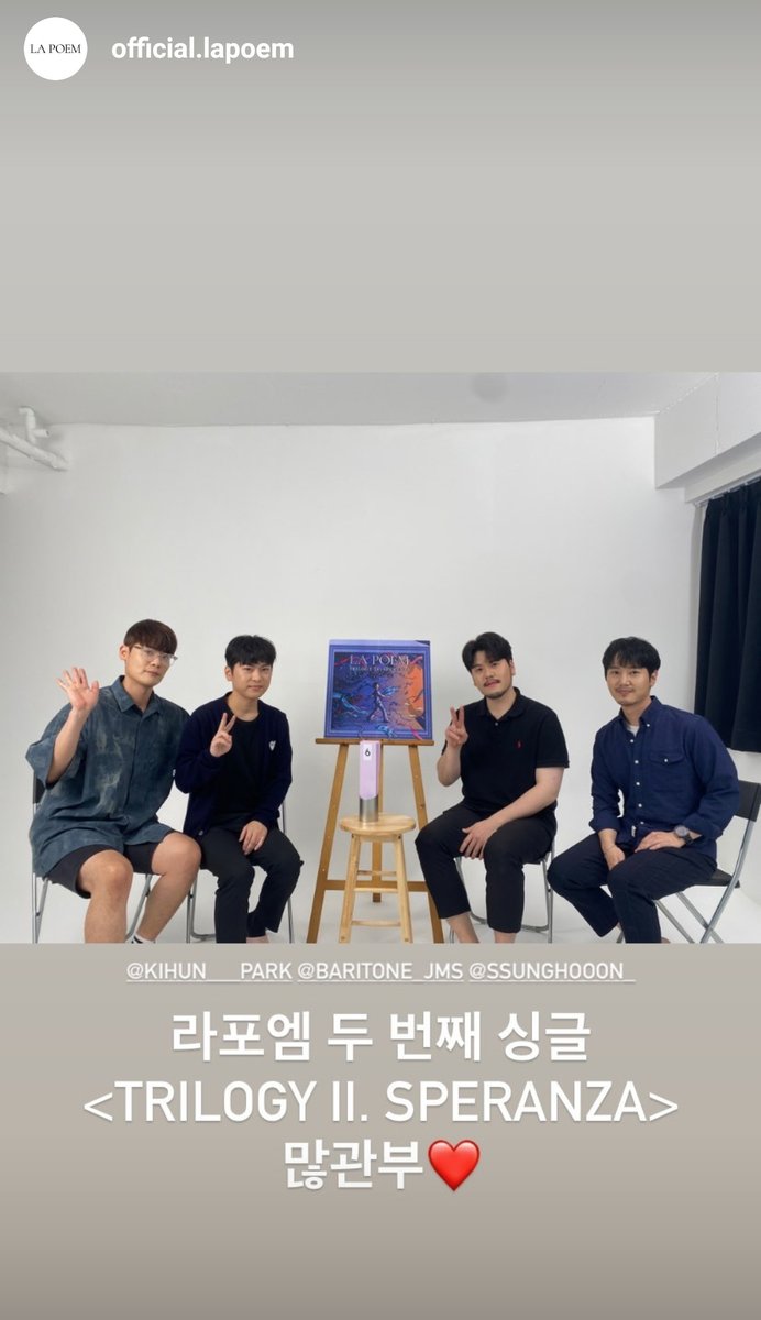 LapoemStory2's tweet photo. #5년전_오늘의_라포엠
2021.09.14. (화, 08:10 PM)
#라포엠 #vlive
Trilogy Ⅱ. spoiler
#라포엠 #Trilogy_Speranza
#오아시스 #사랑의노래
#유채훈 #박기훈 #최성훈 #정민성 https://t.co/EvVpAU61C2