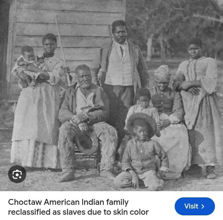 darvidosiris's tweet photo. Choctaw American Indian family reclassified as slaves due to skin color https://t.co/SUGKGBMkEB