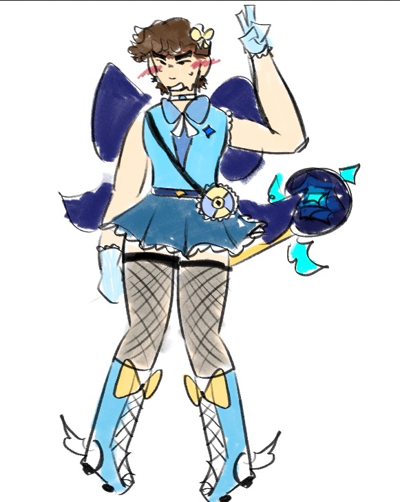 paleghostcanon's tweet photo. Please wear the magical girl  dress max jägerman https://t.co/cnepAI0iHY