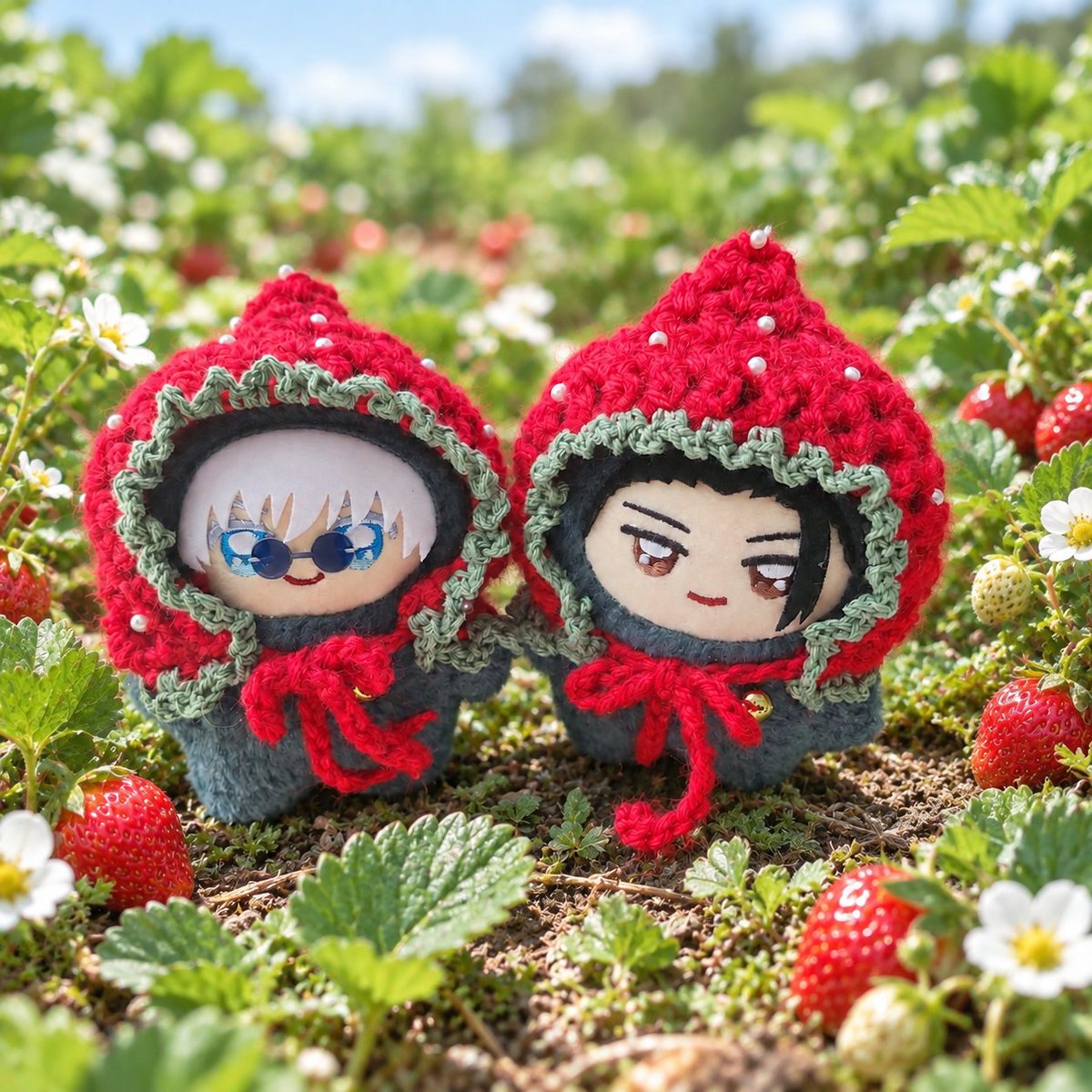 0720_Kohaku's tweet photo. いちごちみ頭巾ちゃん🍓
専と師祖で色味変えてみたよ。
ちみすぐがあざと可愛くて･･･💖
肉づｹﾞﾌﾝｹﾞﾌﾝ🤫、存在感のある大きさのお顔の方が、いちごがふっくらして美味しそうに見えるかも。

背景はチャッピーがいちご畑にしてくれました😁✨ https://t.co/uCAfU7YHQz