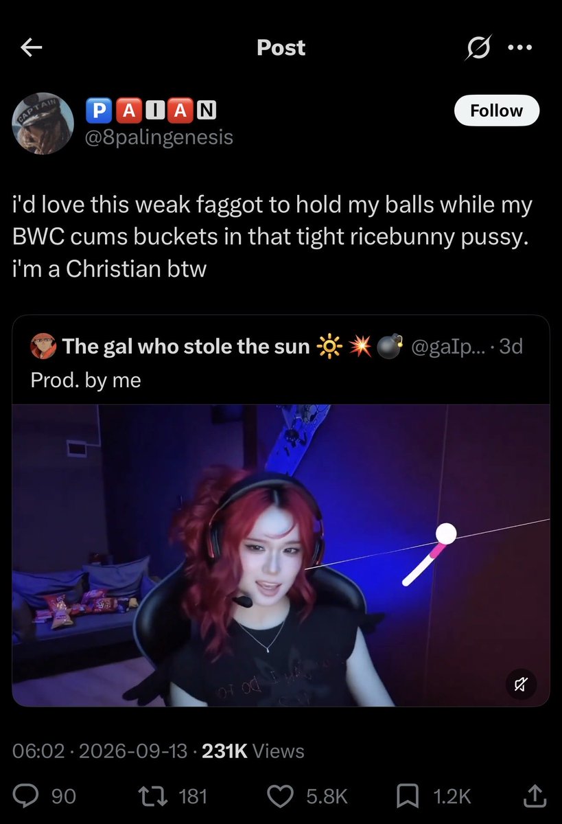 CartelWifey's tweet photo. There’s a reason why these Asians are getting a lot of visceral reactions from White men including the nationalists.  

It’s because deep in their gut they know that these types of Asians don’t date White men and are not attracted to them.  

And so, they basically threaten rape. https://t.co/Pkk2orrAB2