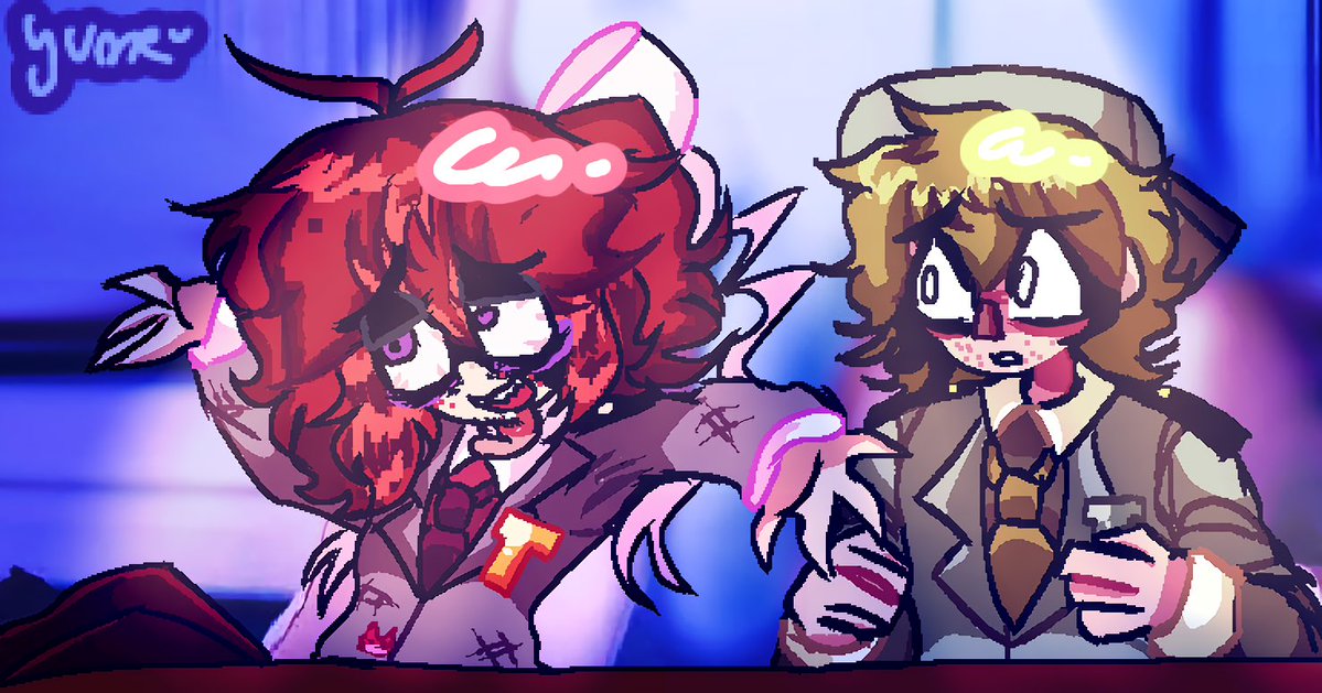 _Yumecore's tweet photo. yo look at our frickguard clud president we are ALL COOKED 😭✌🏾 yes I’m AU posting,, so awesome
#yumecore #frickbears3 #fivenightsatfrickbears3 https://t.co/jO9BGhvPpa