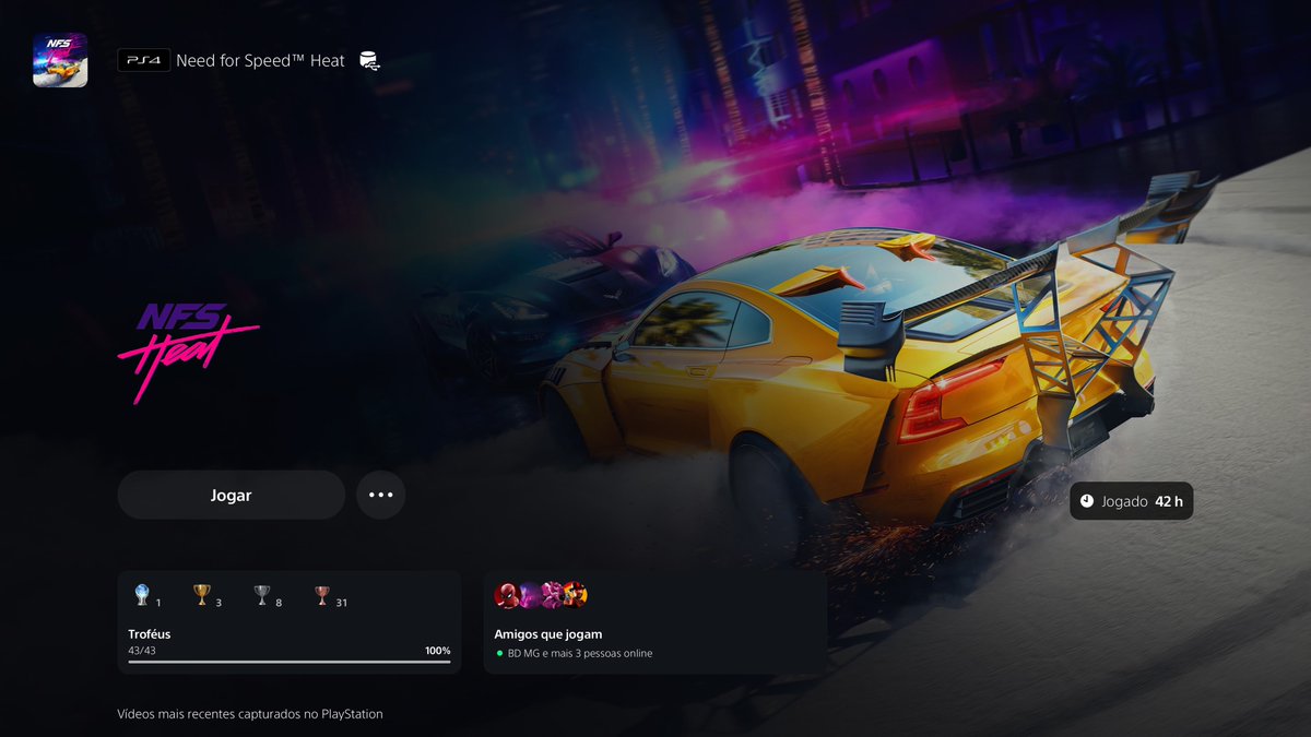 TIFA_FF7__'s tweet photo. Platina #241 - Need For Speed Heat https://t.co/PTIfohBzp8