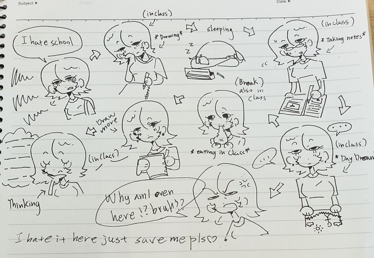 LINA_MEITHEREAL's tweet photo. Woahh first impression in school yaya #ihateschool #hateschool #fuckschool #shitschool #hatehomeworks #hateeveryonehere #fuckthislife #ihateithere anyways doodles ๐บ๐ซถ https://t.co/SwYDQ2wsr3