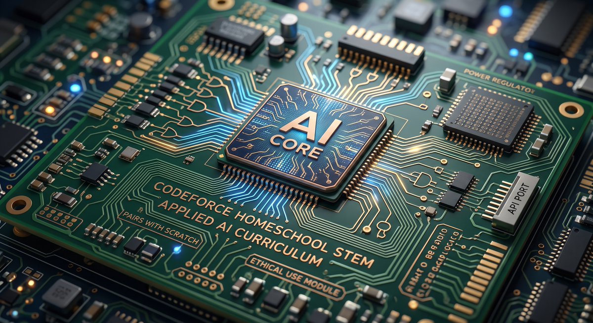 CodeForce1's tweet photo. By popular request, we are starting our Homeschool Series in October. 
Coding is no longer the language of the future. Coding while understanding how to use AI (or build AI) is the future. We are embracing it. #HomeschoolSTEM #STEMEducation #oswegoIL https://t.co/PfArF3QnPc