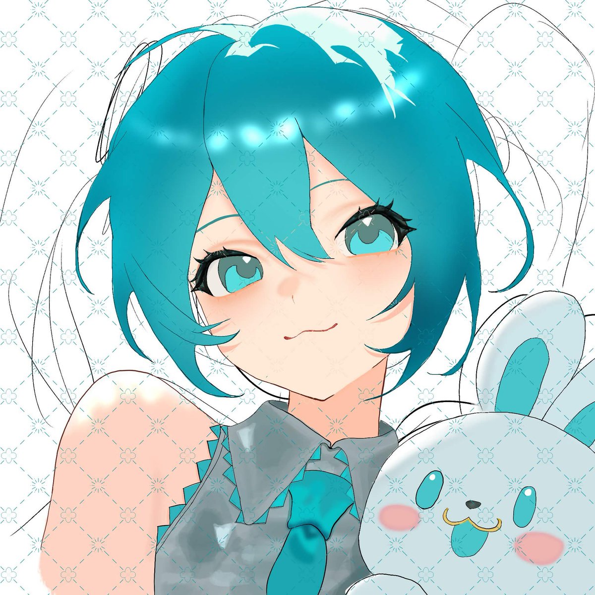azalloch's tweet photo. 2 hours later and my hand hurts and its still not done owiee wip of #miku #HatsuneMikuArt  #mikuart https://t.co/NxS8jlqo2g