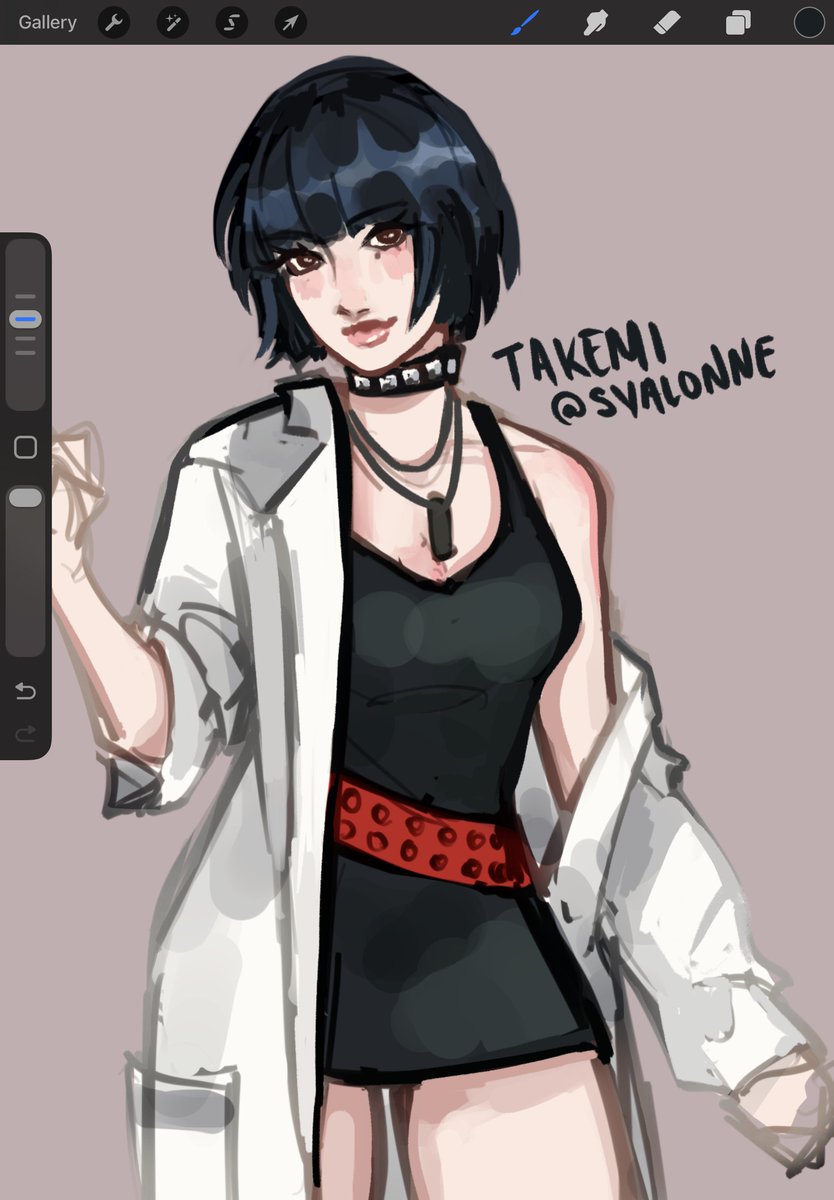 Syalonne's tweet photo. Quick sketch of bbg #takemi #persona5 https://t.co/KLYu8XpS0F