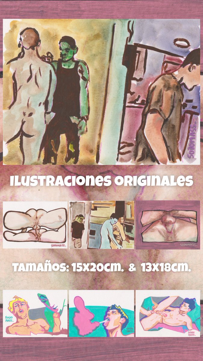 sodomass's tweet photo. En venta sin enmarcar #illustration‌‌ original #stgo #chile
#homoeroticart https://t.co/SqS1pBbTn5