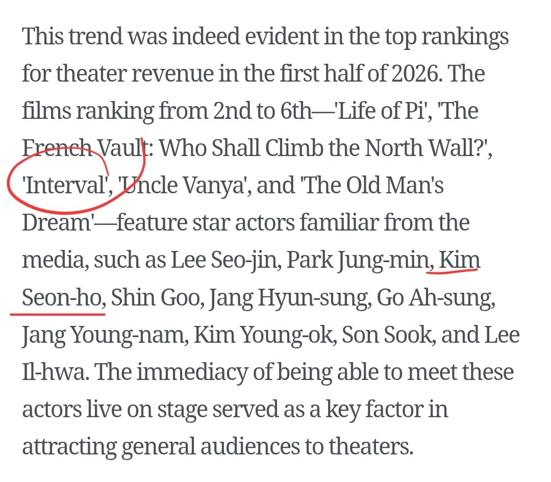 kdragontwt's tweet photo. "Furthermore, as highly recognized actors active in media such as dramas and movies have recently entered the theater stage in large numbers, their fandoms and public recognition have acted as powerful entry points for theater attendance."

https://t.co/lu5XtO05Lu https://t.co/nWOmJI4SEW