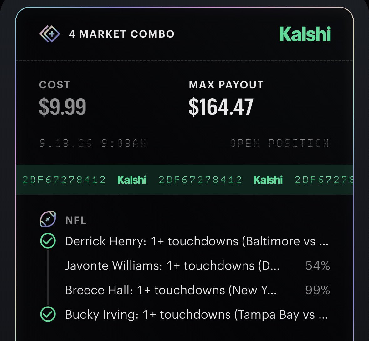 PicksWithSly's tweet photo. Javonte Williams Tuck us in 😮‍💨🤞 
Sunday Night Football 🫦 https://t.co/8mE6OEgpNV
