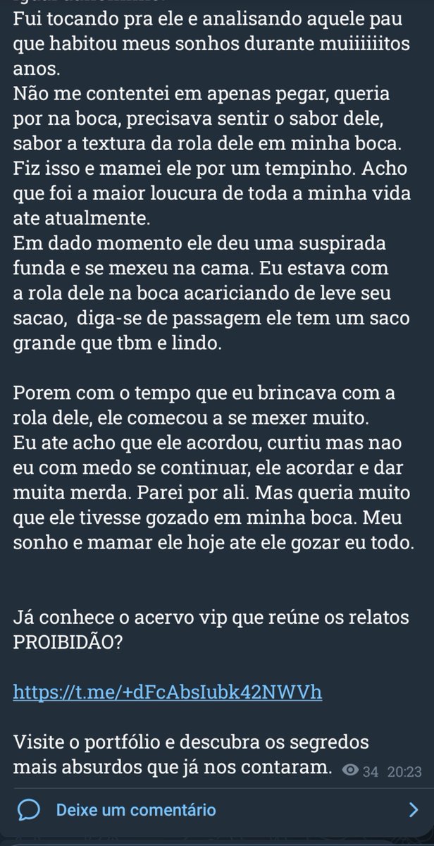 eroscontos's tweet photo. FIM DO SHOW E INÍCIO DA CORAGEM

WATAA X CHUDAI
BROTHERAGEM
https://t.co/bCvrdsmcQZ

Gosta de acompanhar nosso conteúdo? Seja um INCENTIVADOR dando RT, LIKE e SEGUINDO o nosso perfil.

Quer ver seu conto/relato publicado aqui? Envie-nos pela DM ou pelo TELEGRAM: @ ec_recebe

1/1 https://t.co/s4j5TLcTcq