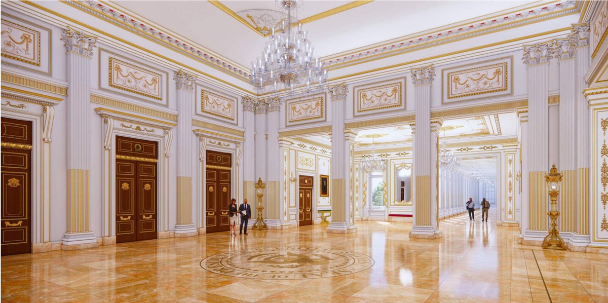 TrumpTruthOnX's tweet photo. First interior renderings of the magnificent new Ballroom at the White House. Massively expensive, but free of charge to the American Taxpayer — On budget, and ahead of schedule! President DONALD J. TRUMP

( TS: Sep 13 2026, 7:52 PM ET )​​​​​​​​‍‌​​​‍‌‌‍‍‍‍‍‍‌​‍‌‌‍​​‌​‍‌​​​‍‍​‌‌‍ https://t.co/kIZMFdop17