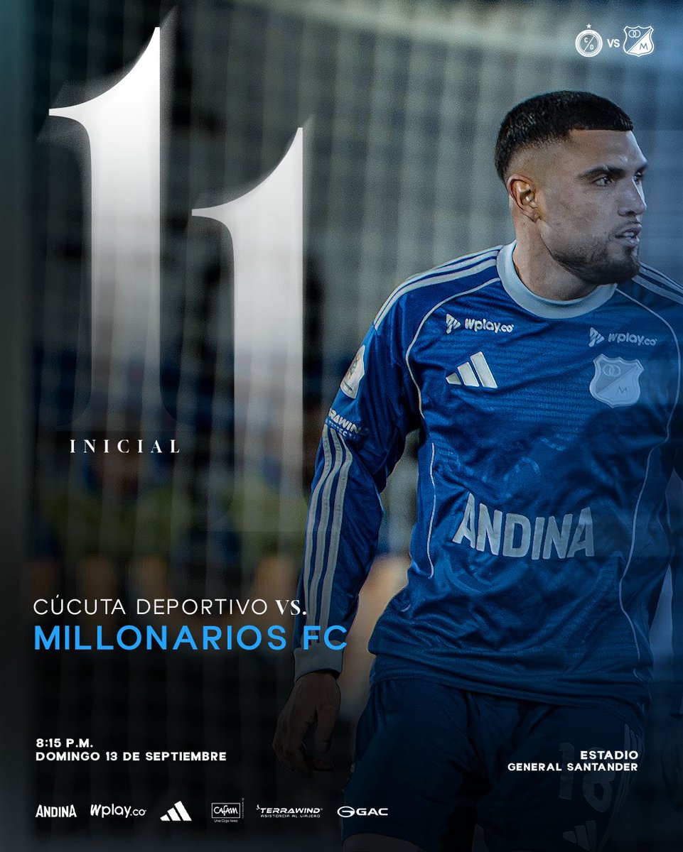 MillosFCoficial's tweet photo. ¡Los 11 elegidos! Ⓜ️🔥
 
▶️ Así saltaremos a la cancha para enfrentar a Cúcuta Deportivo.
 
𝐋𝐞𝐠𝐚𝐝𝐨, 𝐀𝐦𝐨𝐫 𝐲 𝐆𝐥𝐨𝐫𝐢𝐚 Ⓜ️ https://t.co/ZKksogiLEm
