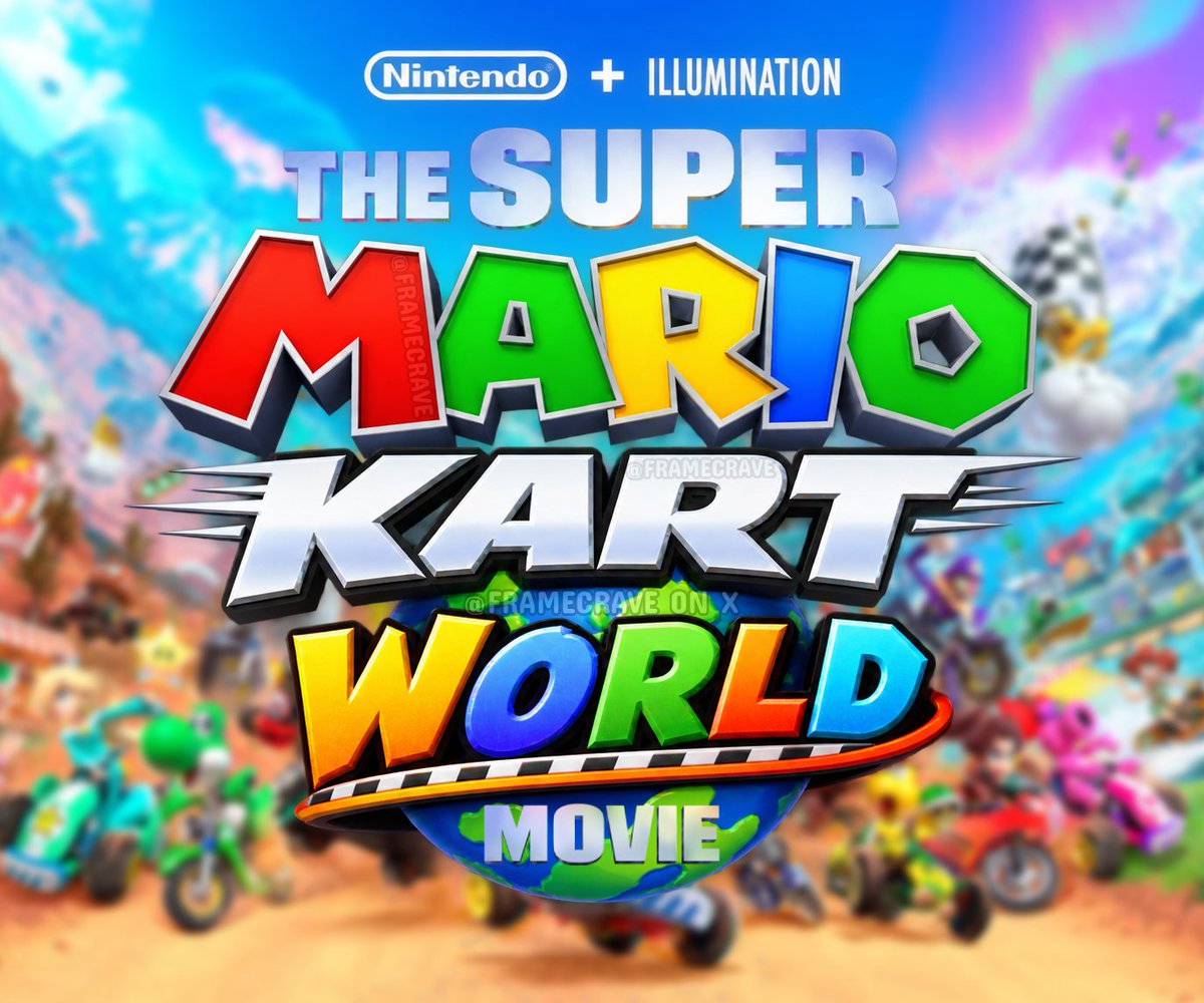 DiscussingUsa's tweet photo. The third 'SUPER MARIO BROS' movie is officially titled 'THE SUPER MARIO KART WORLD'.

In theaters in April 2029. https://t.co/gY9nuPN5lw