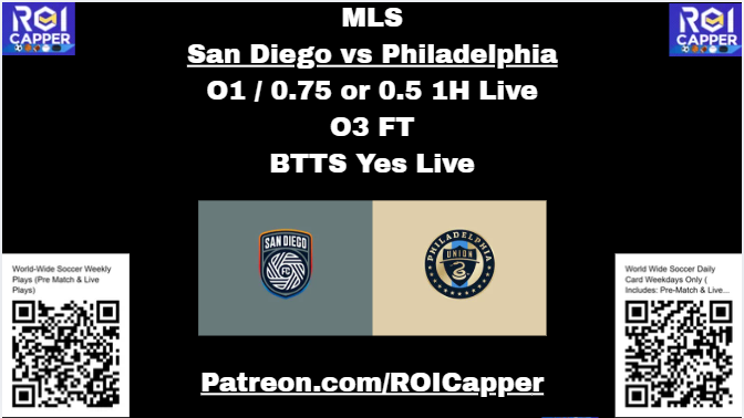 ROICapper1's tweet photo. Show Support by Hitting the Like Button or Sharing. 👊🙏

https://t.co/7kd1A9kwVu ⬅️

#mls #philadelphiaunion #sandiegofc #liveplays #sportsbets #sportsbetting @mls https://t.co/GbDlMox9vQ