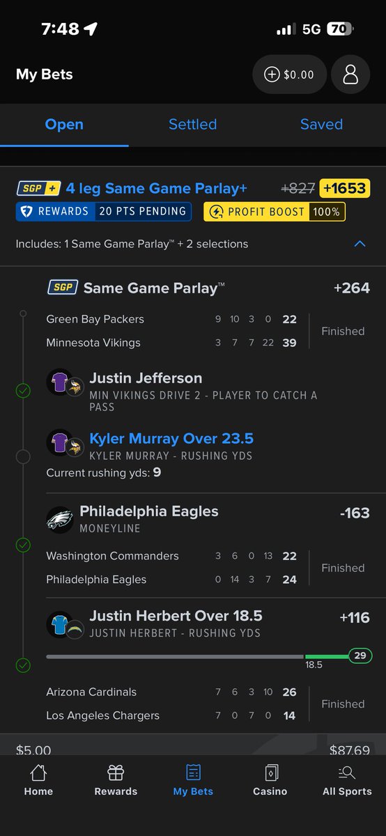 j3t3z's tweet photo. @FanDuel I thought bet protect was free for the first half? https://t.co/y3p84506ox