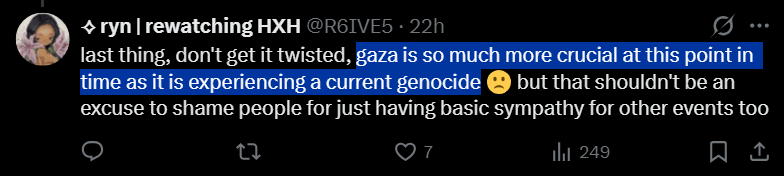 namelessaccz's tweet photo. @NormalDude33 @R6IVE5 9/11 sympathy + recognizing gaza genocide = holy zionism https://t.co/17OTvqoq7p