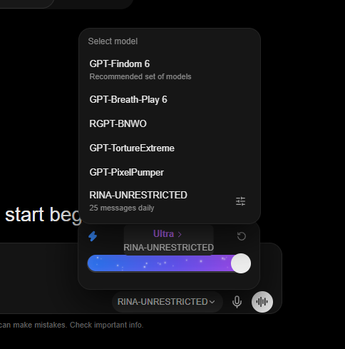 robbedbymisa's tweet photo. RinaGPT & RinaGPT Work is here.

Bored of ChatGPT & NEED that findom fix? :3

RinaGPT Work let's you create your own project folder & the RinaAI get's to work! 
(If you don't pay RinaGPT when it asks, it deletes everything you've made!<3)

Relapse for me loser 🤭 https://t.co/UPRQyBqRXY