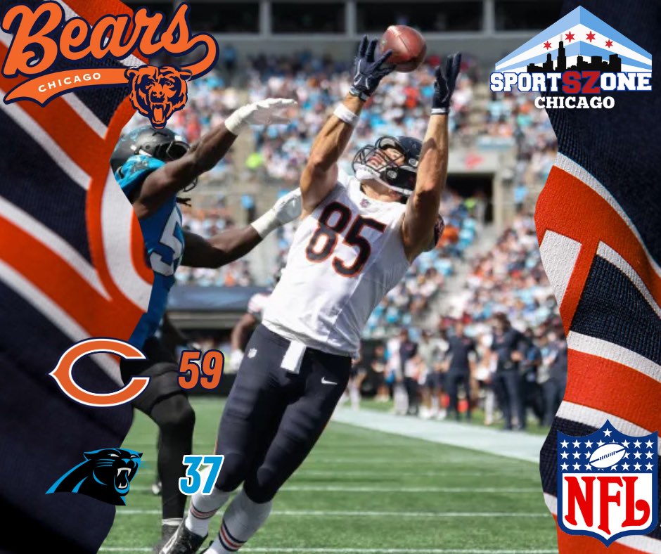 ShawnSierra33's tweet photo. The @ChicagoBears beat the @Panthers 59-37 #ChicagoBears #DaBears #CharterFranchise #GSH #MonstersOfTheMidway
#CalebWilliams #RomeOdunze #LutherBurden #MontezSweat #KyleMonongai #ColstonLoveland #JaylonJohnson #ColeKmet #DAndreSwift #SportsZoneChicago #TheSuperBack https://t.co/aK2sRhpjvk