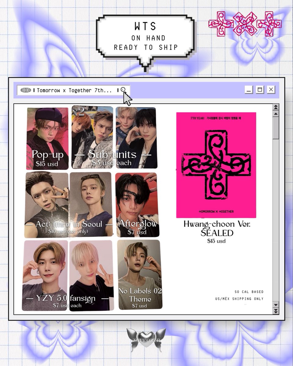 promisemetmrw's tweet photo. ͙͘͡★ wts | txt photocards [repost] ⊹ ࣪ ˖

⟢ us &amp; mx stamped: $2.50 usd 
⟢ paypal friends &amp; family only
⟢ will send condition video
⟢ address check after payment
⟢ will send drop-off proof

⋆ #txt #txtwts #wts #moatwt ⋆ https://t.co/tkOO0R9CsS