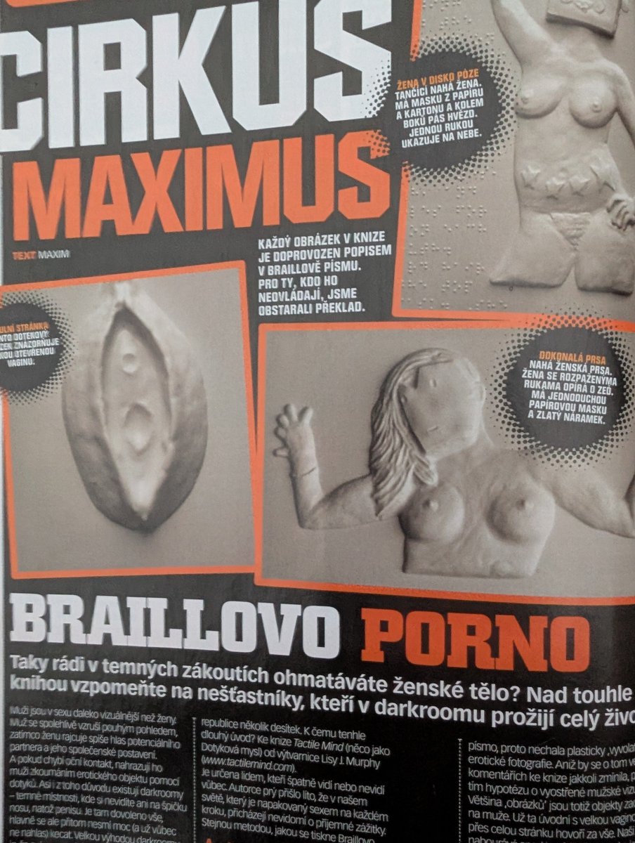 tactilemindbook's tweet photo. tactile mind in MAXIM, Czech Republic, circa 2010. So glad to have a copy. 
#torontoartist
#brailleart
#maxim https://t.co/oG5tD15XIf